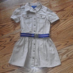 Khaki Polo by Ralph Lauren Short Sleeve Dress